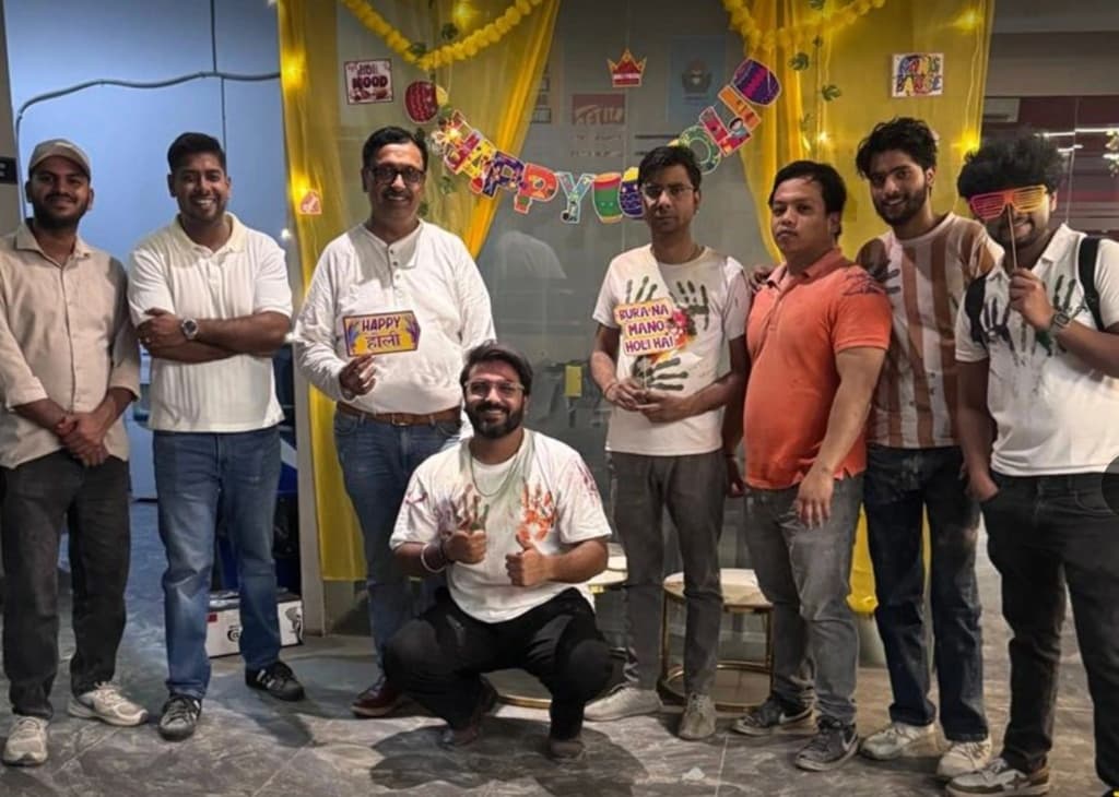 Df-OS Team Holi festival celebration