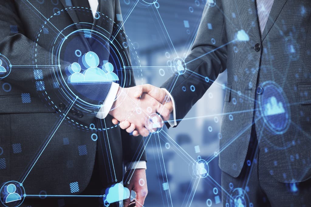 Df-OS Partnership Alliance handshake